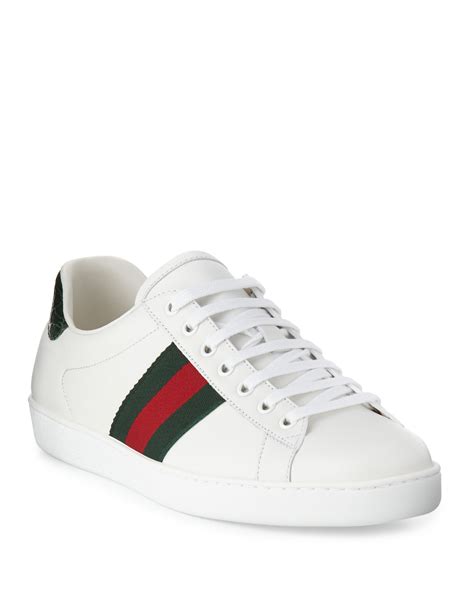 gucci men ace leather sneaker.